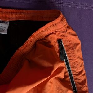 Old Navy Orange Gym Pants For Basketball Zipper Pockets & Legs Size L